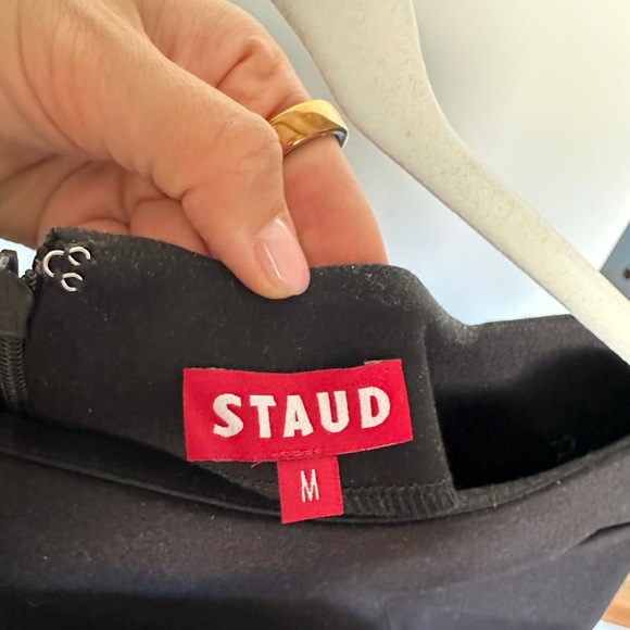 NWT - Staud HAWTHORNE DRESS BLACK IVORY (M) - Picture 13 of 13